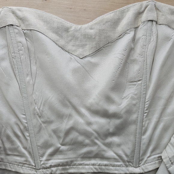 Shoshanna Strapless Linen Cocktail Dress Sz 6 - Picture 5 of 13